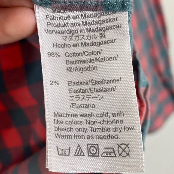 J. Crew Mercantile Pink & Blue Gingham Check Button Down Shirt - Picture 6 of 6